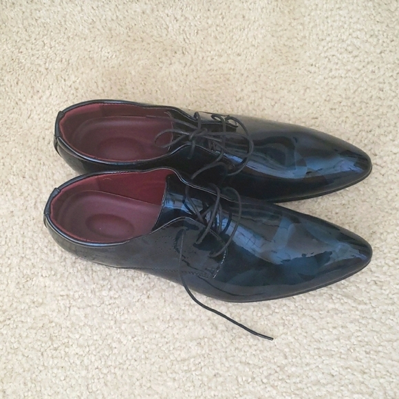Men's Blue Lace up Shoes - Picture 2 of 6